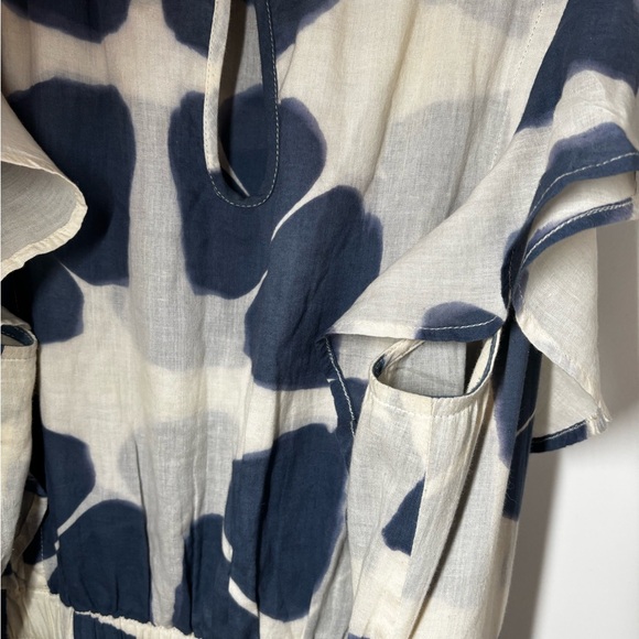 The Odells - Seville Blue and White Ruffle Maxi Dress - Picture 10 of 10